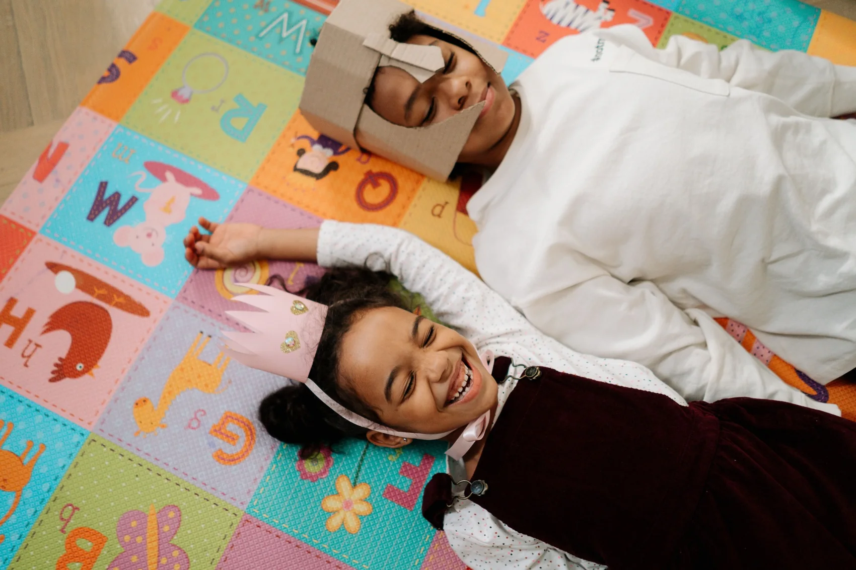 Children playing together indoors